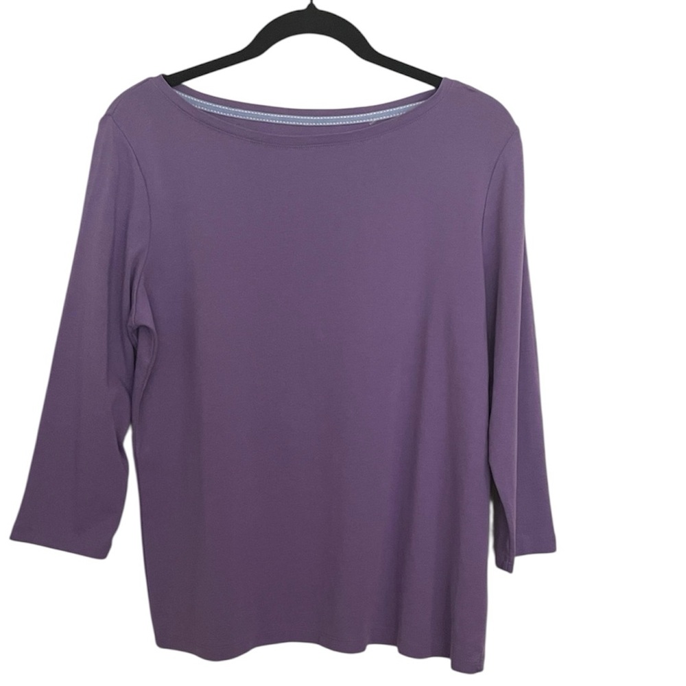 Talbots Pima Cotton Purple Top